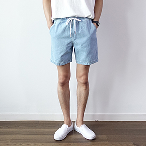 string denim shorts (2 colors)