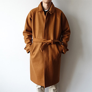 wool single belt coat (2 colors)