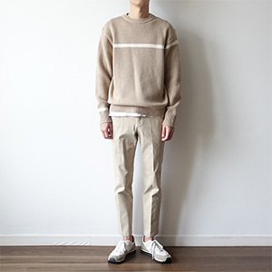 line pullover knit (3 colors)