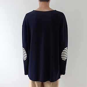 elbow patch boatneck T (4 colors)