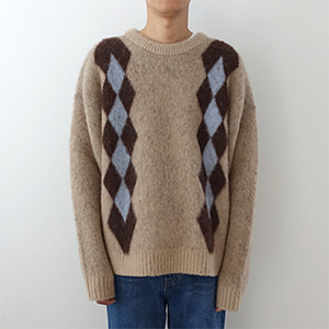Argyle Shaggy Dog Sweater (2 colors)
