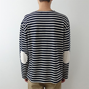 spring elbow patch stripe T (4 colors)
