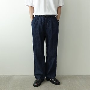 cobalt linen denim pants (2 colors)