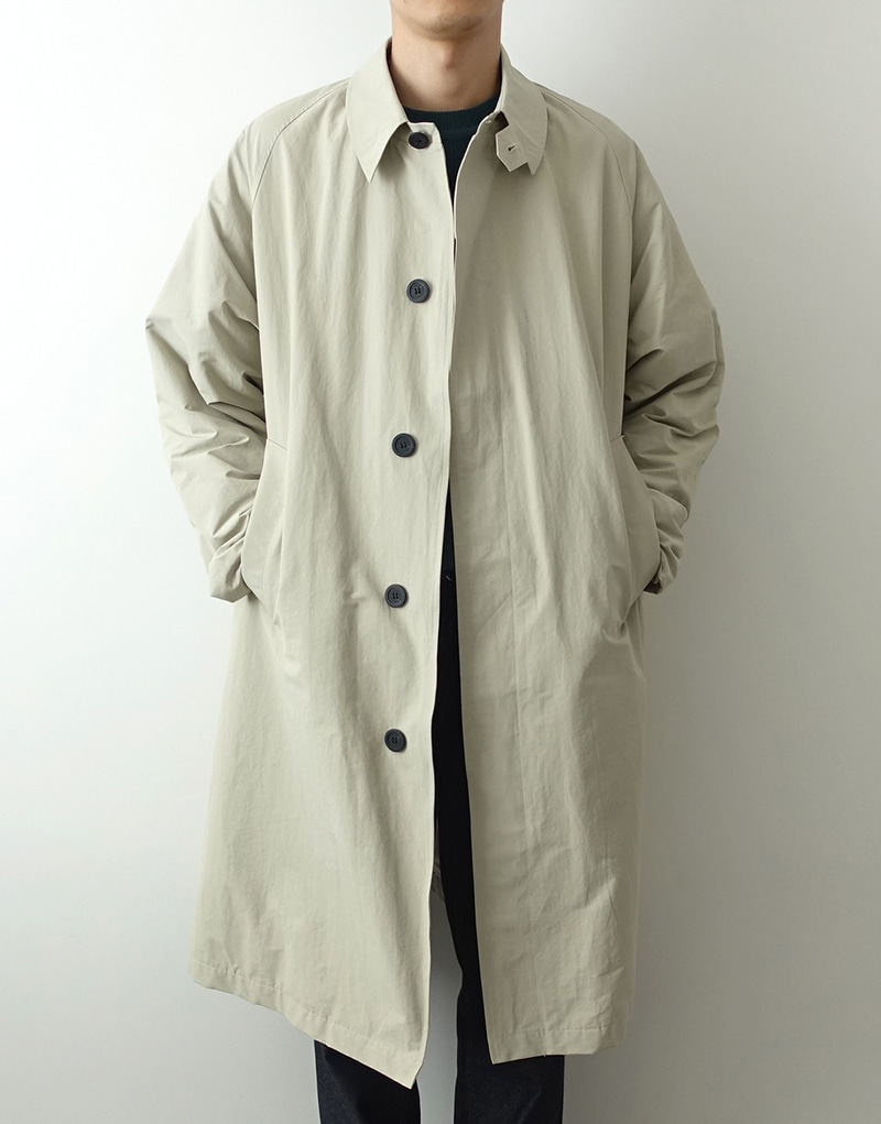 garments nylon balmacaan coat (2 colors)