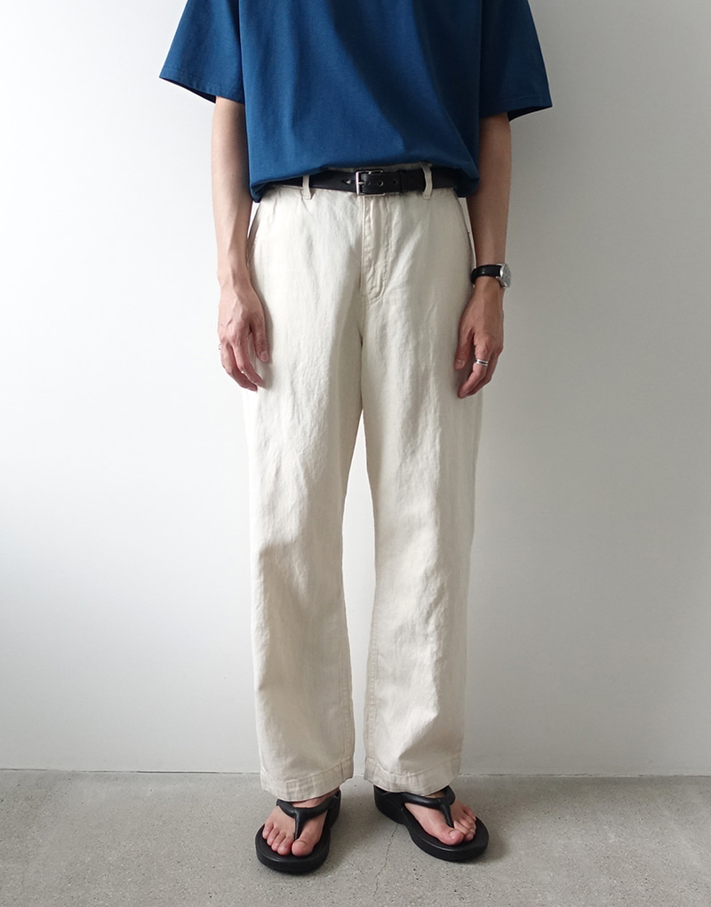 S/S Moire Linen Pants (2 colors)