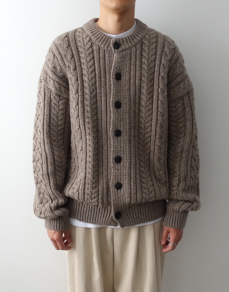 Allan Cable Round Cardigan (3 colors)