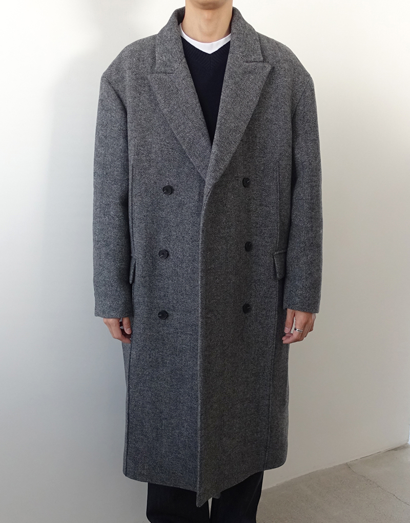 Wool Cashmere Polo Double Coat (4 colors)