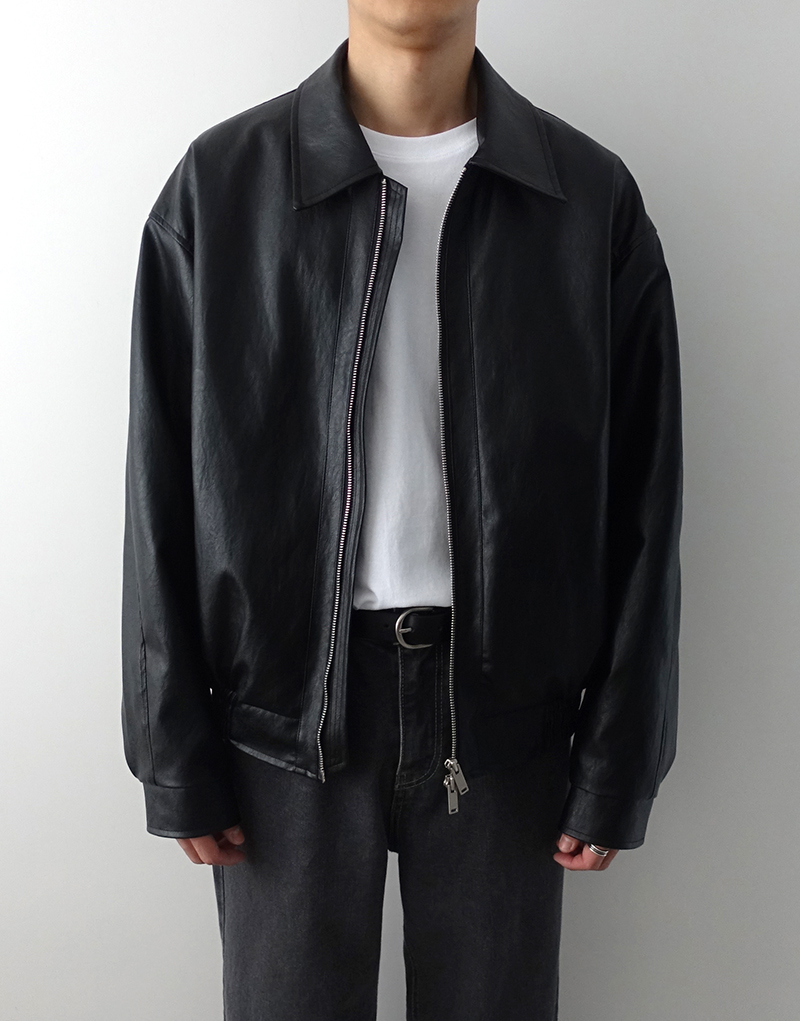 Post Leather Jacket (2 colors)