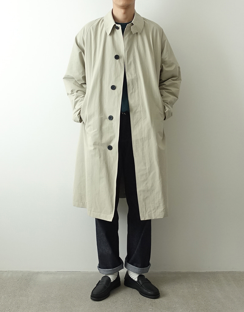 garments nylon balmacaan coat (2 colors)